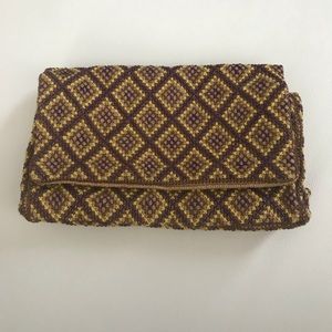 Cute purple gold yellow Clutch